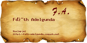 Fáth Adelgunda névjegykártya